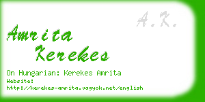 amrita kerekes business card
